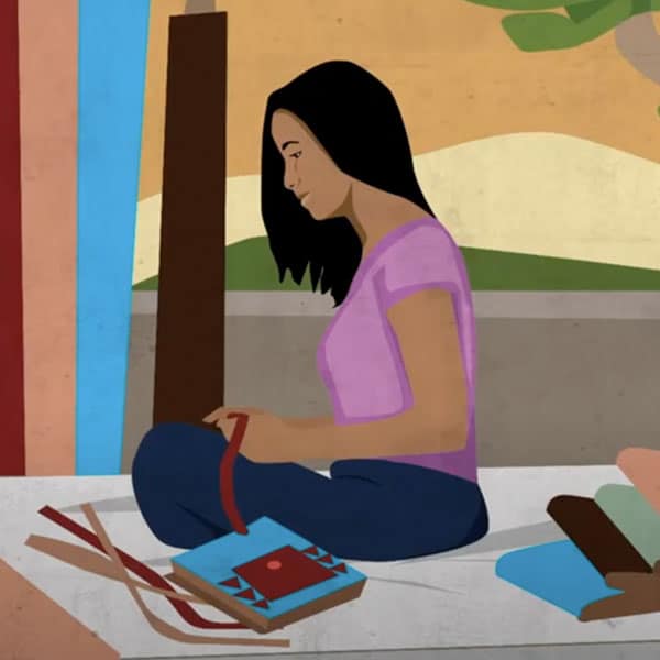 Business owner assembling a product to sell
